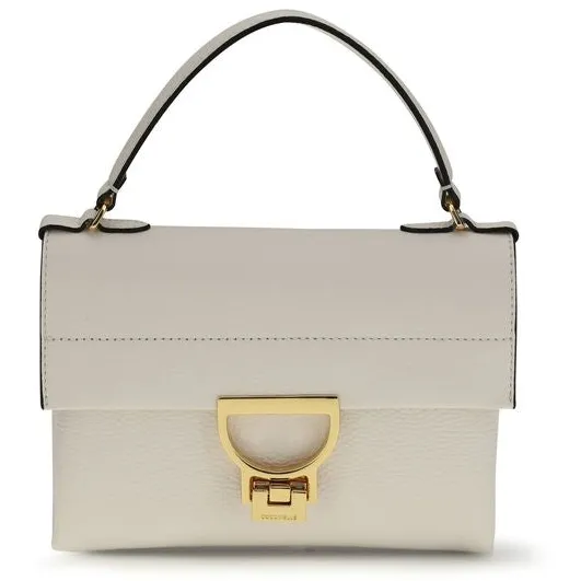 Coccinelle Beige Kalfskin Bos Taurus Handtas Pearl