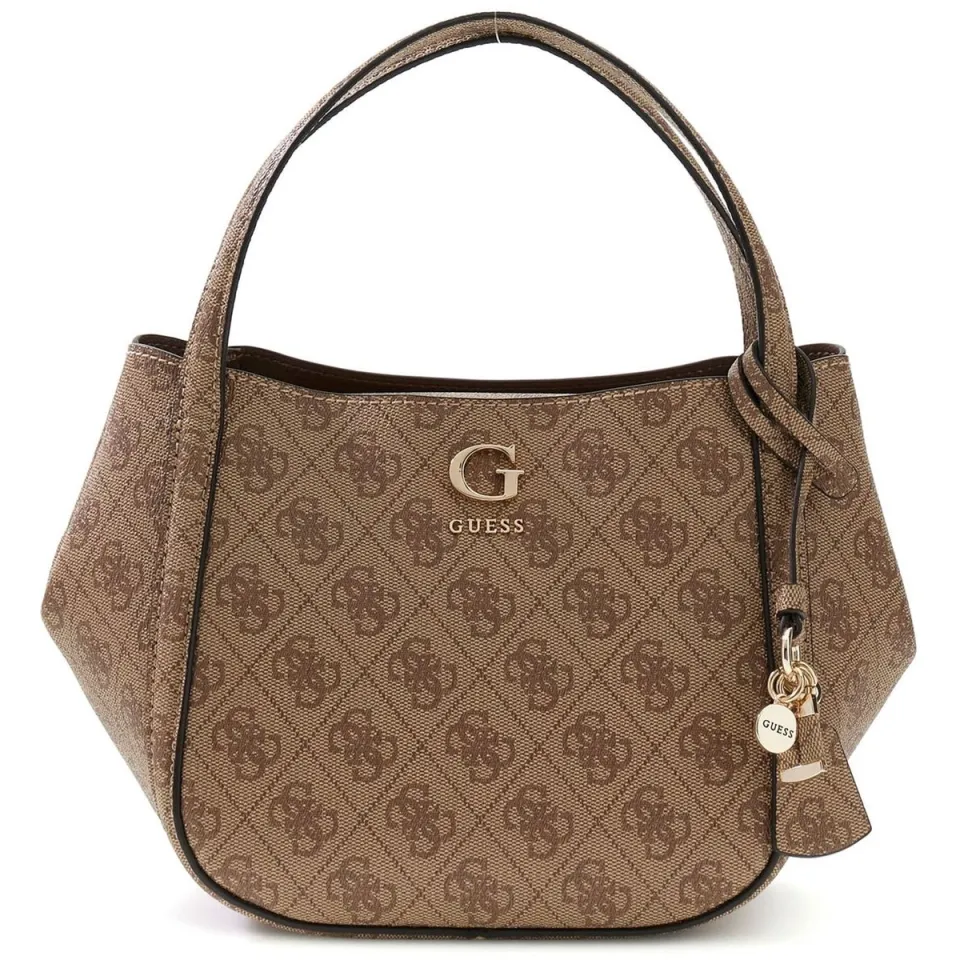 Guess Coleen Logo schoudertas lichtbruin Latte Logo