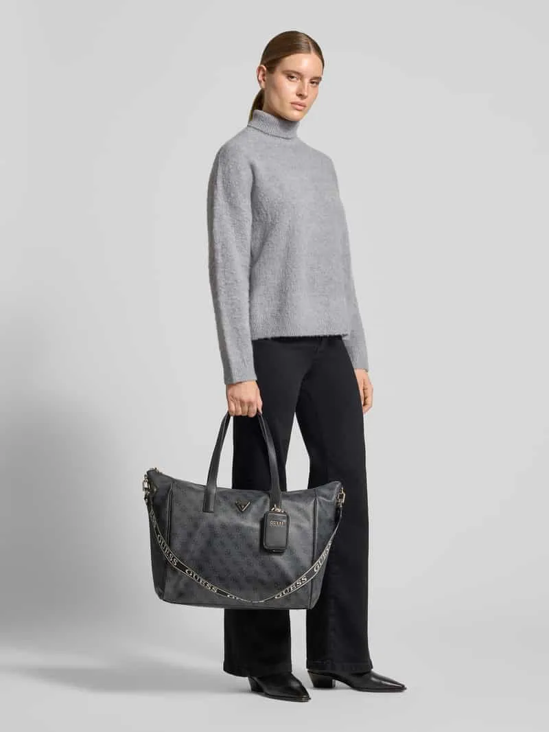 Guess Latona schoudertas Coal Logo donkergrijs, foto 4