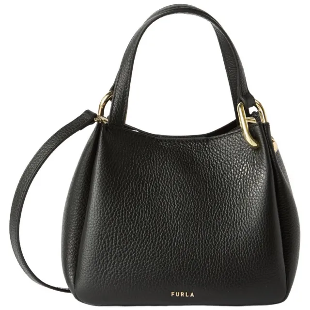 Furla leren mini handtas Nuvola Mini zwart