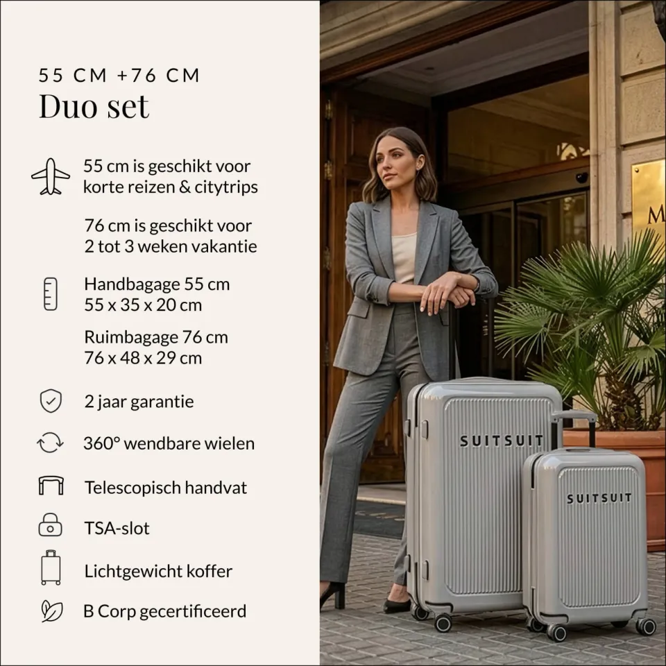 SUITSUIT Caretta kofferset titanium grey, foto 7