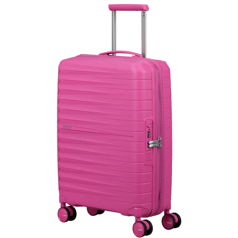 American Tourister Fastforward spinner handbagagekoffer roze