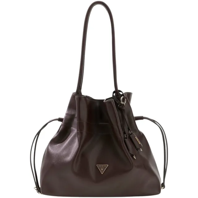 Guess Karima Drawstring Tote shopper donkerbruin