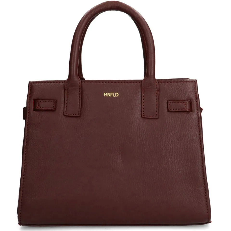 Manfield leren handtas bordeauxrood bordeaux rood