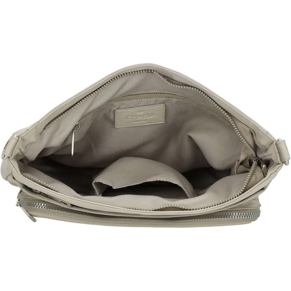 Charm London Odeon crossbody tas lichtgrijs, foto 3