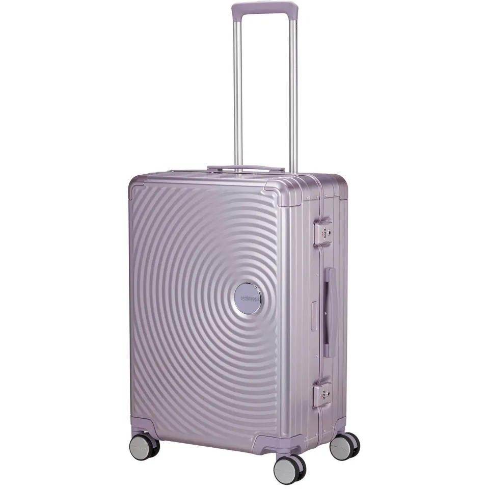 American Tourister Soundbox Alu Spinner trolley lila, foto 6
