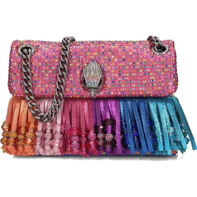 Kurt Geiger Mini Kensington Fringe schoudertas multicolor