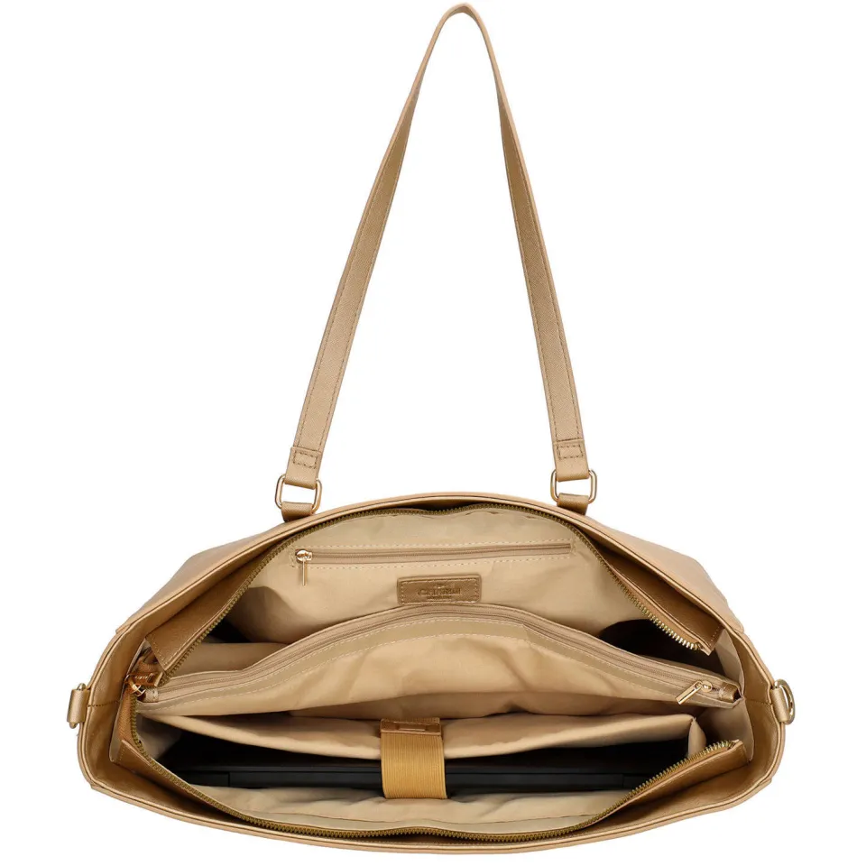 Charm London Birmingham shopper goudkleurig, foto 3