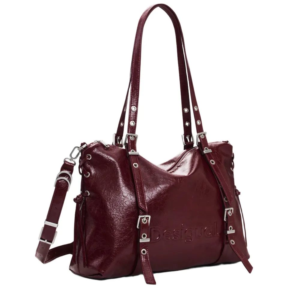 Desigual schoudertas donkerrood, foto 3