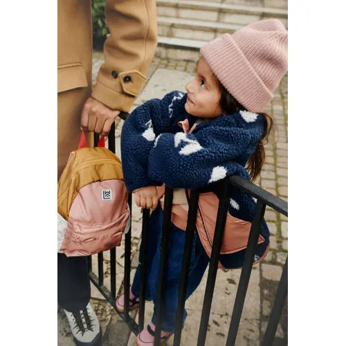 Liewood rugzak met kattenprint roze donkerblauw, foto 3