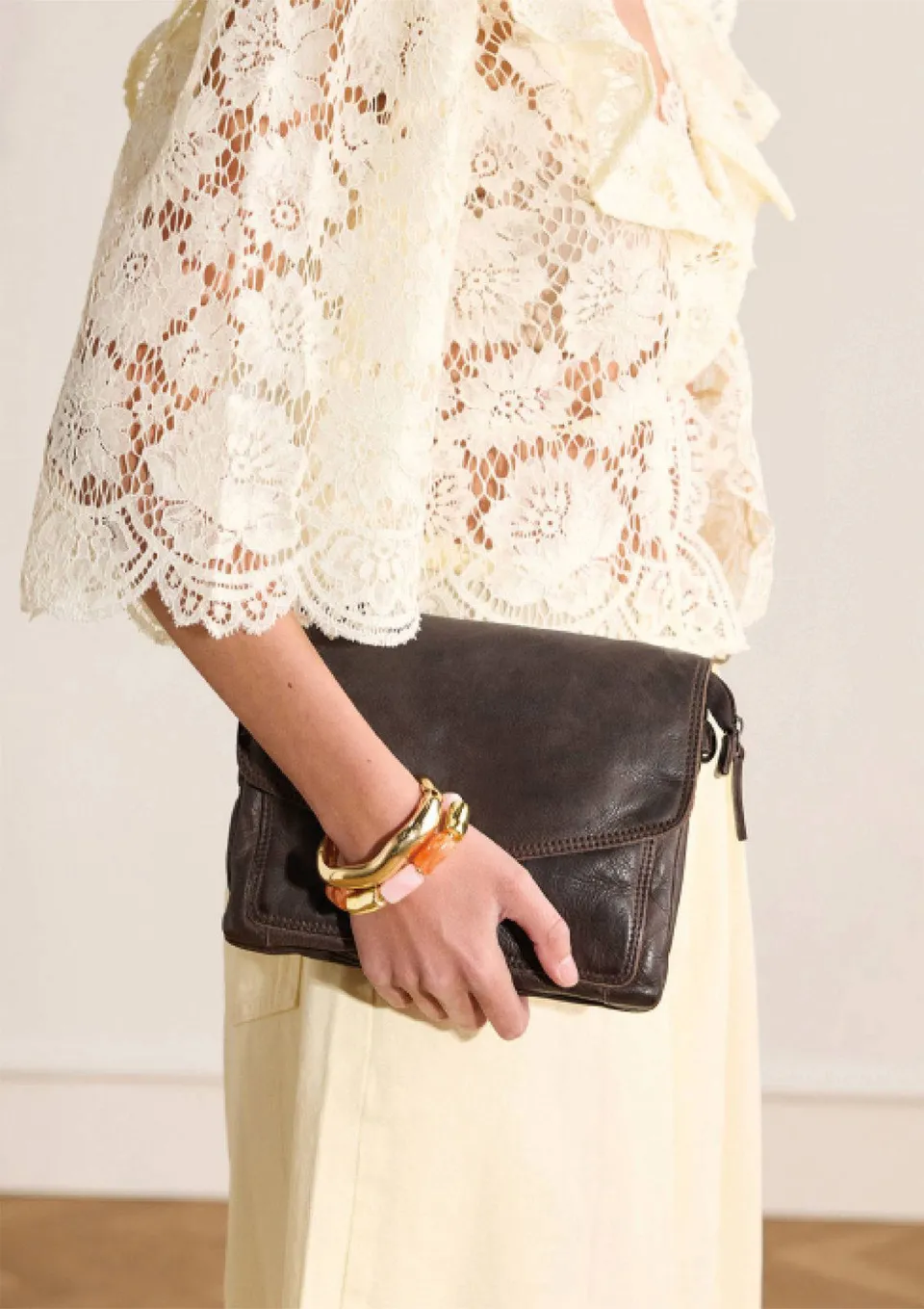No Stress leren crossbody tas donkerbruin, foto 4