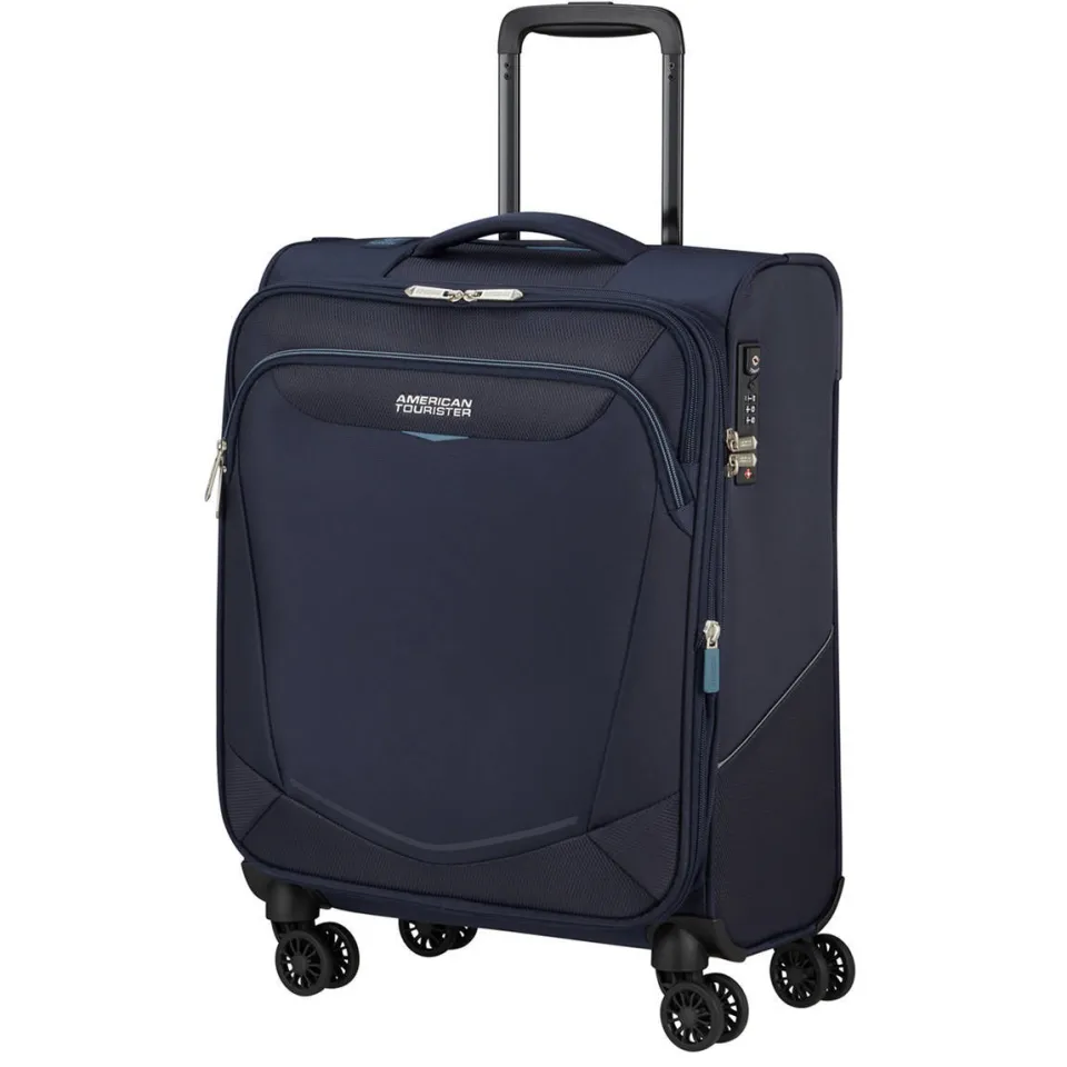 American Tourister Summerride 55 trolley donkerblauw, foto 5