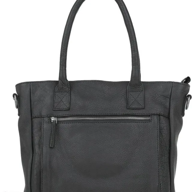 Dstrct Raider Road Leren Dames Handtas - Zwart
