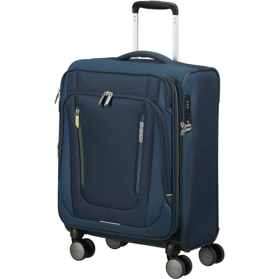 American Tourister Wanderlite handbagage trolley 55 cm donkerblauw blauw, foto 2