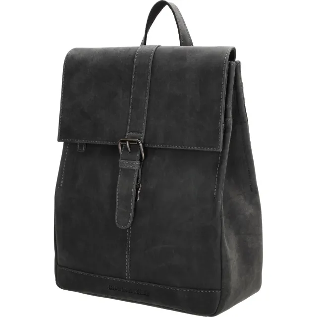 Hide & Stitches Idaho Rugzak - 100% Leder - Premium Rugtas - Leren Dames Tas - Zwart