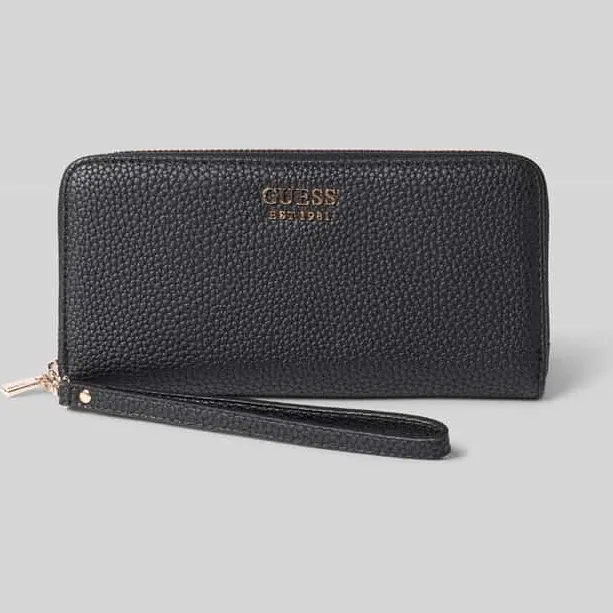 Guess Portemonnee met ritssluiting rondom Black