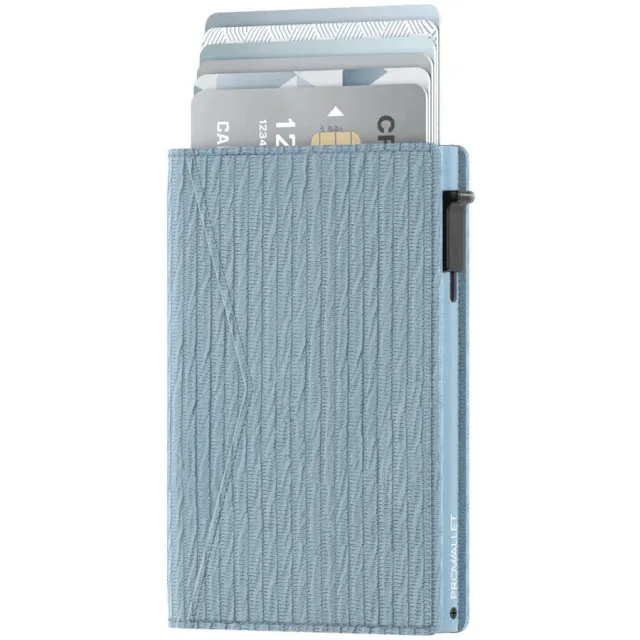 Prowallet Portemonnee Prowallet Pasjeshouder Slim Ripple Blauw
