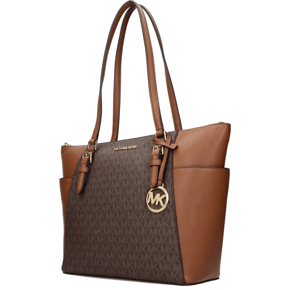 Michael Kors Charlotte schoudertas bruin, foto 4