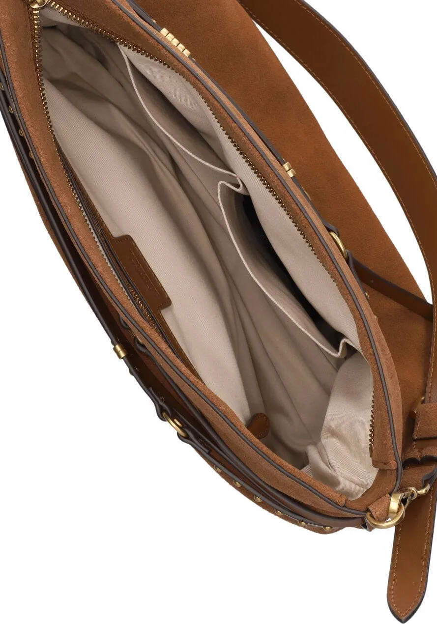 Pinko Belt Bag Big Suede schoudertas bruin, foto 5