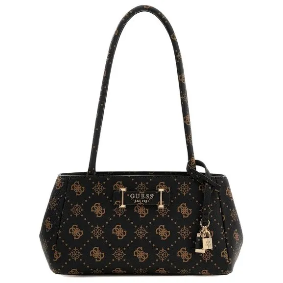 Guess Schoudertas Espresso Logo