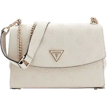 Guess Schoudertas Off White Logo Cream White Logo