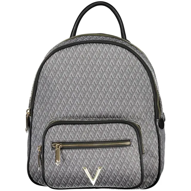 Valentino Mario Valentino Zwarte Polyurethaan Dames Rugzak Nero / Multicolor