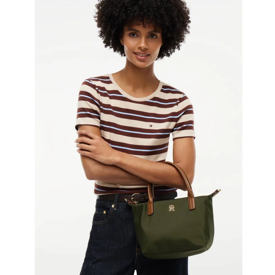 Tommy Hilfiger mini shopper Popette kaki, foto 3