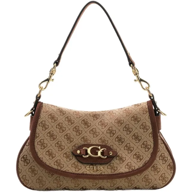 Guess Handtas Guess Samantha Flap Shoulder Bag Beige
