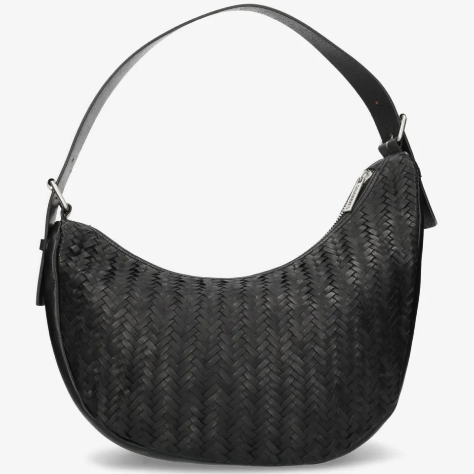 Shabbies Amsterdam Platanino Herringbone tas Zwart Black