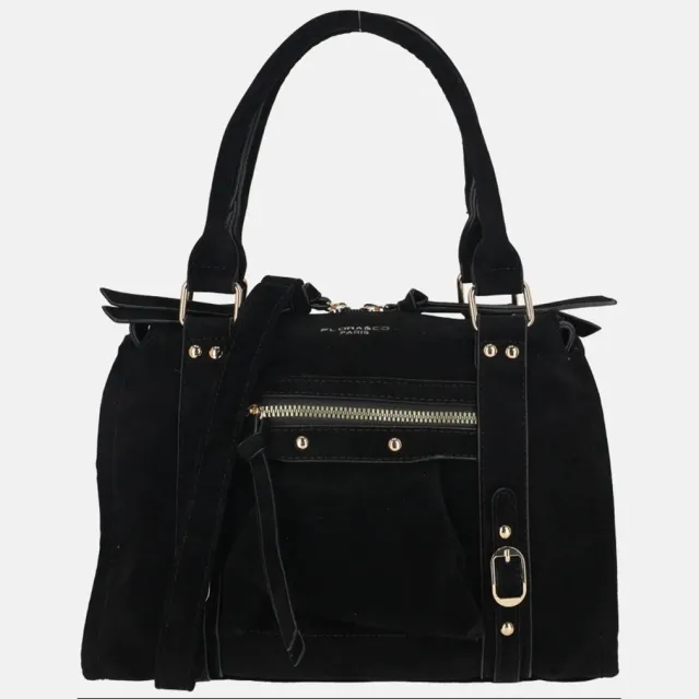 Flora & CO Suedine handtas noir Zwart