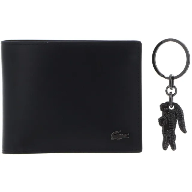 Lacoste NH5407FG Billfold portemonnee met sleutelhanger zwart