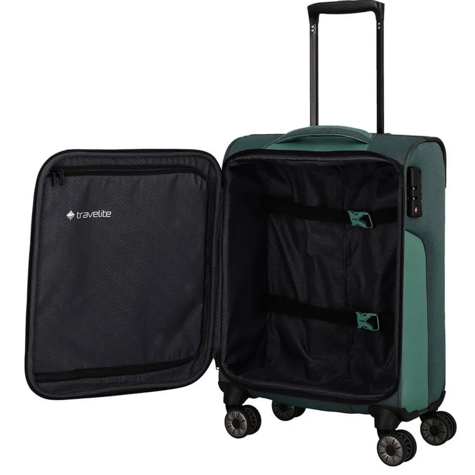 Travelite Viia 55 trolley donkergroen, foto 6