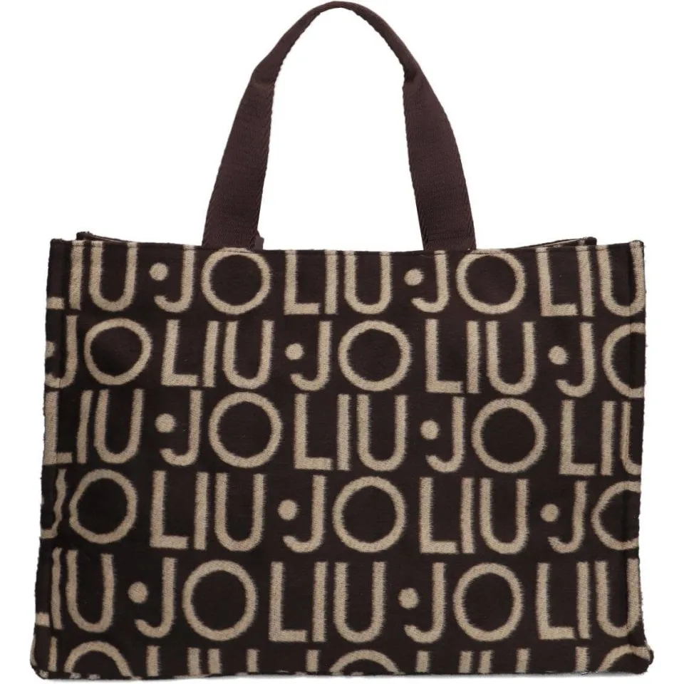 Liu Jo Logo Tote Bag shopper bruin, foto 3