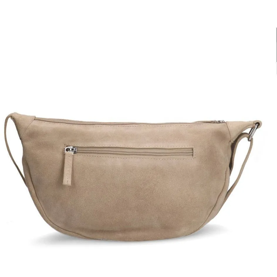 Manfield suede crossbody tas beige, foto 2