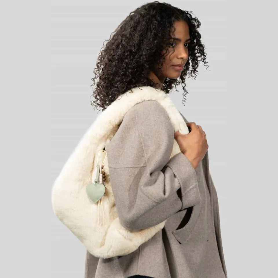 Barts Shopper in imitatiebont-look crème, foto 3