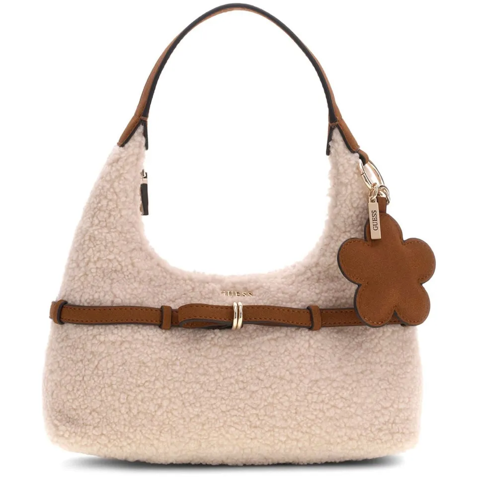 Guess Taylor Mini Hobo schoudertas crème, foto 2